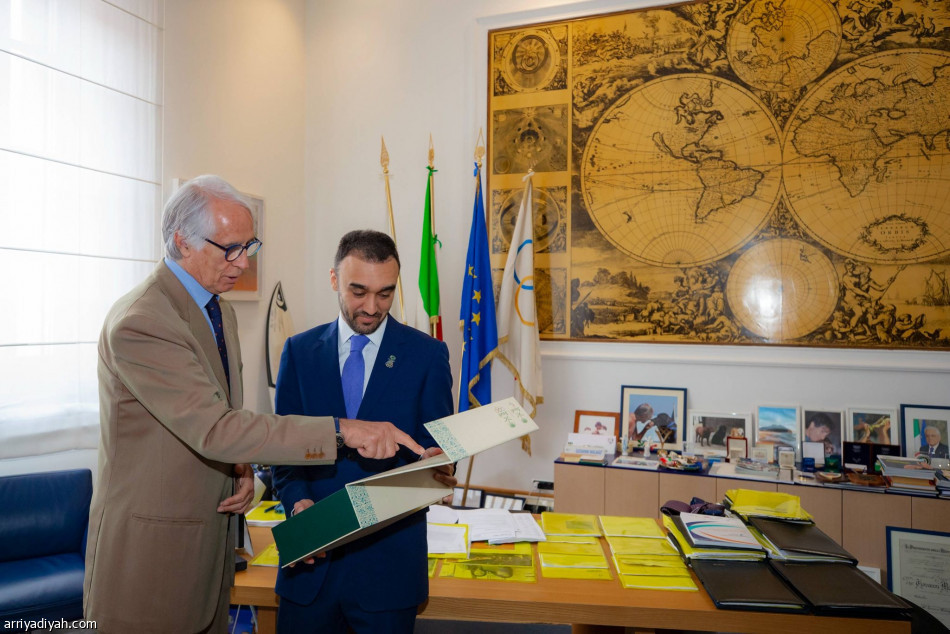 الفيصل يوقع مذكرة تفاهم مع الأولمبية الإيطالية